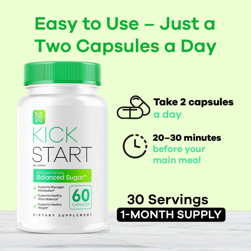 LIVORKA Kick Start Glyco Optimizer label closeup with clear ingredients.