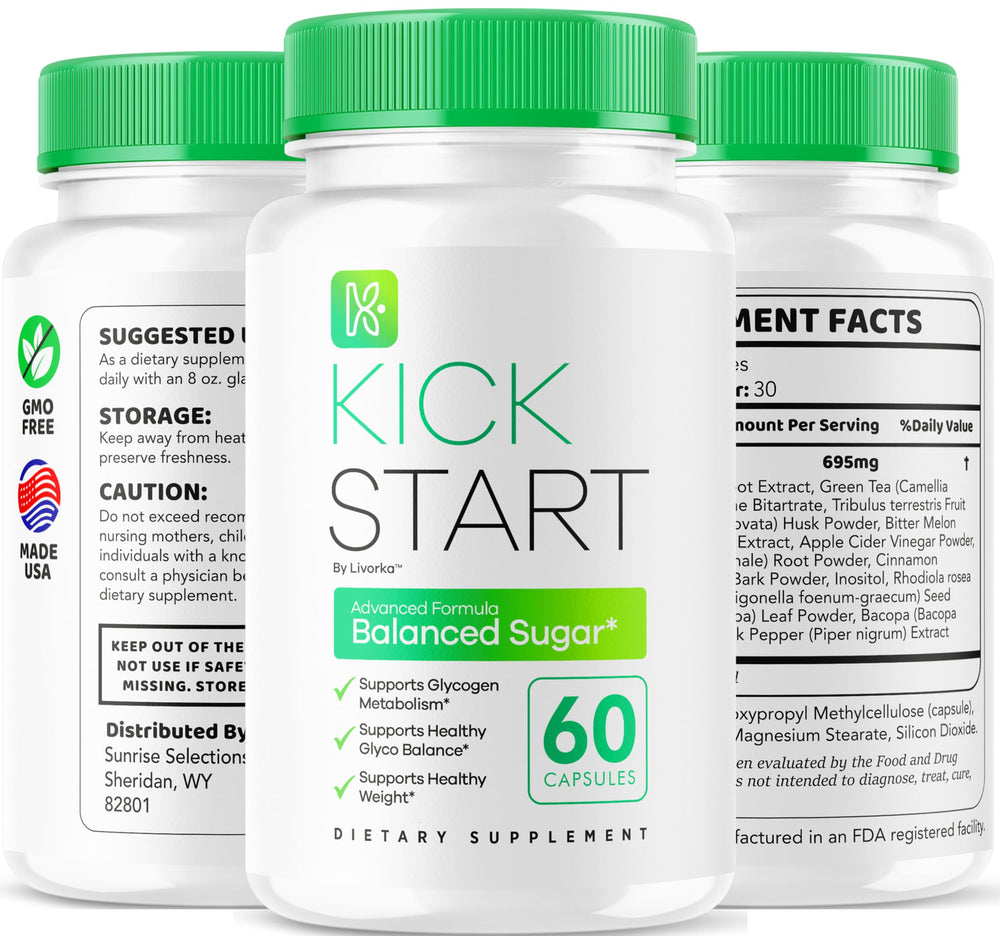 LIVORKA Kick Start Glyco Optimizer packaging art signals all-natural premium.