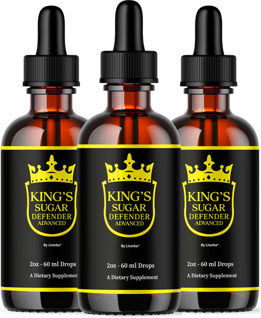 LIVORKA Kings Sugar Defender Drops bottle front view shows advanced wellness formula