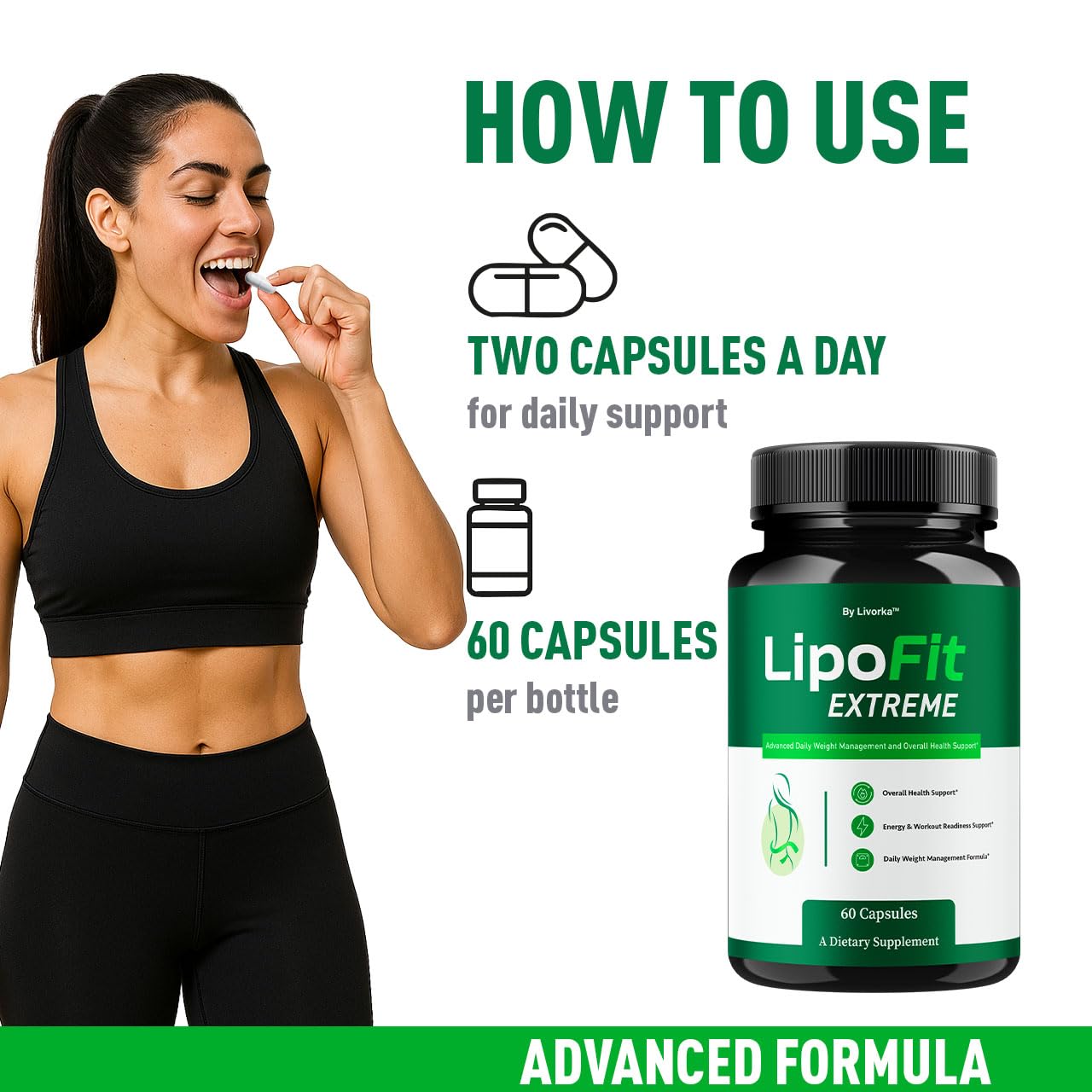 LIVORKA Lipo Fit Extreme pack front showing two-month supply