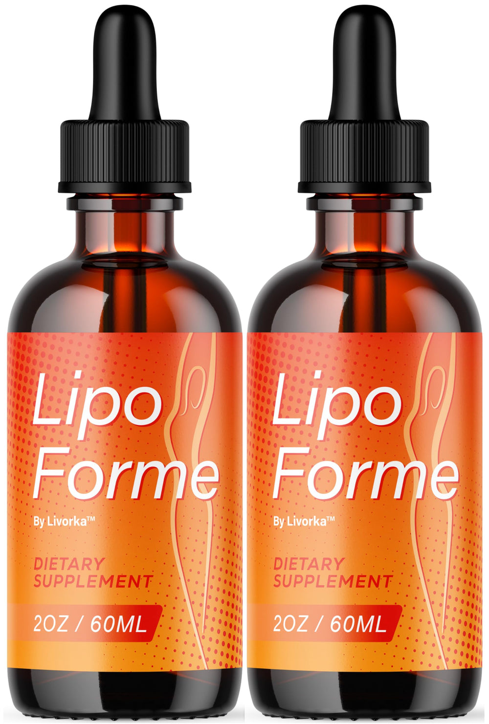 Livorka LipoForme Drops bottle pour enables easy daily dosing for wellness.