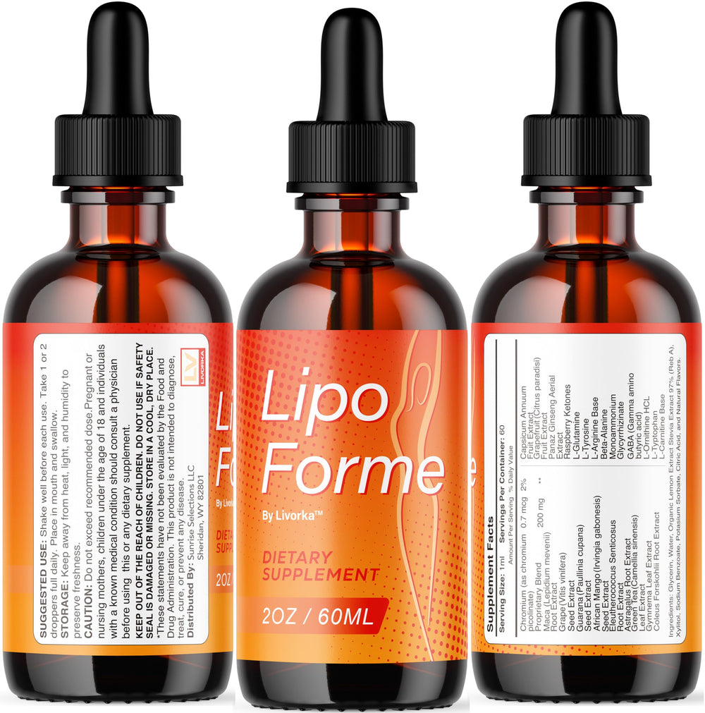 Livorka LipoForme Drops kitchen scene suggests practical daily wellness in real life.