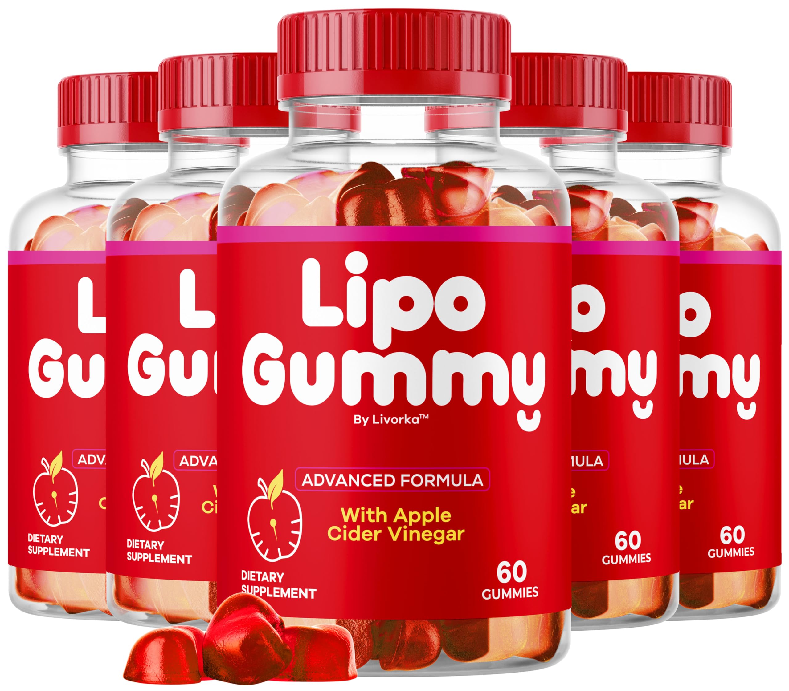 LIVORKA Lipogummy bottle on the kitchen counter for daily keto support.