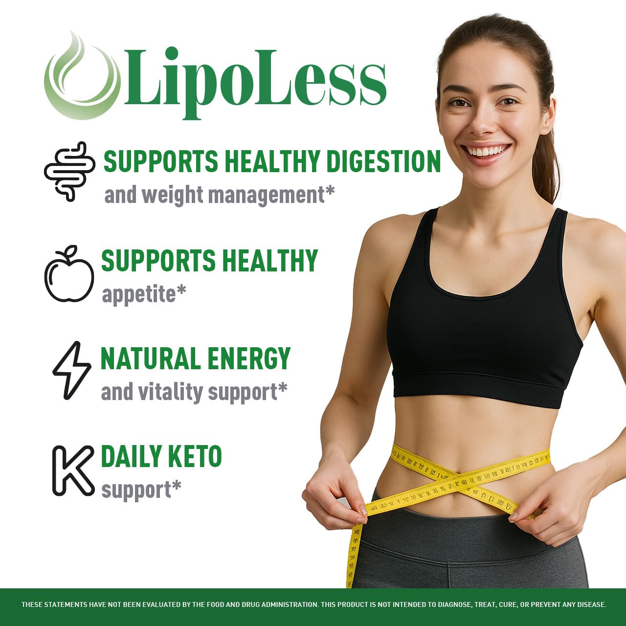 LIVORKA Lipoless capsules label back showing premium natural blend.