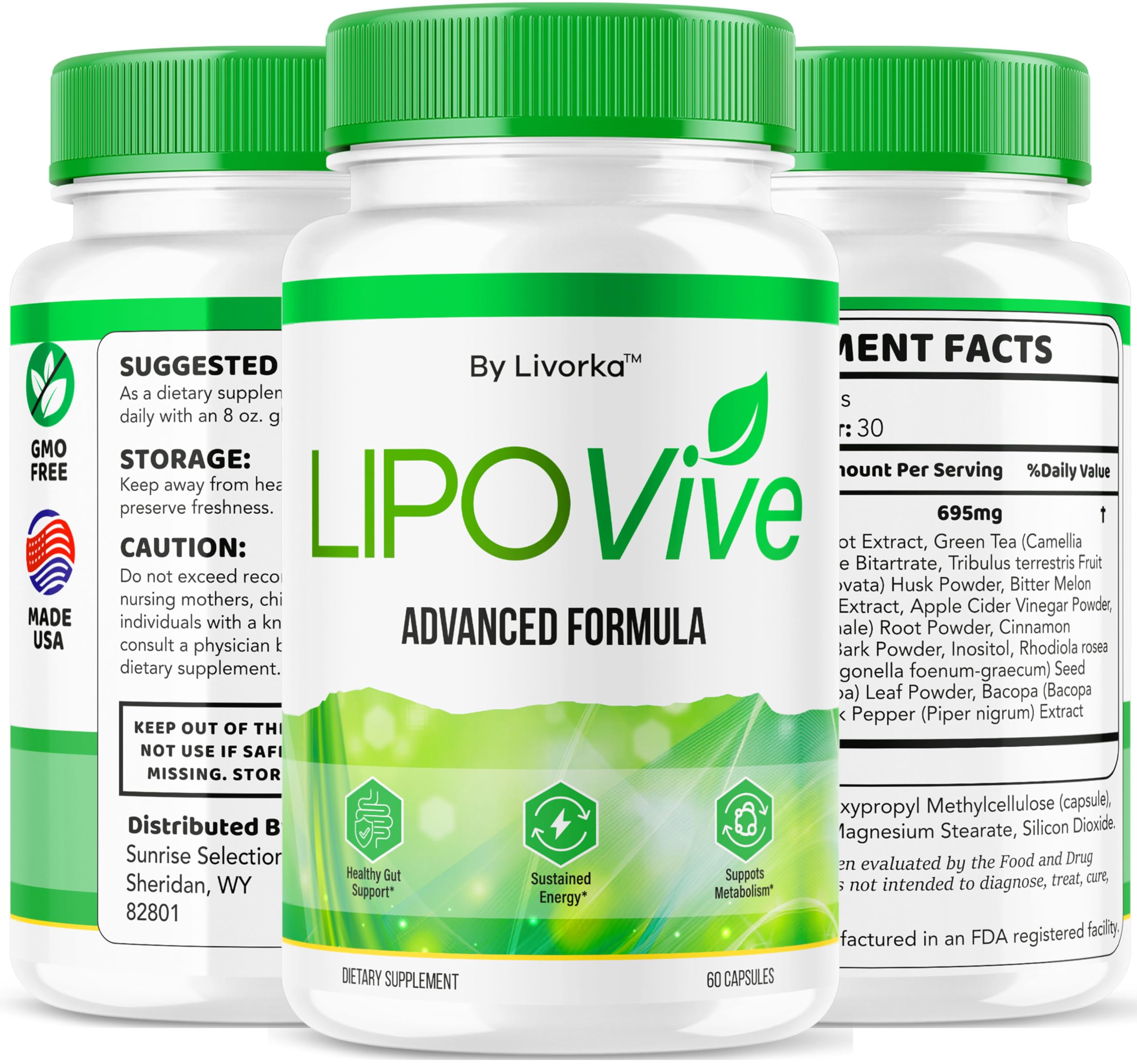LIVORKA Lipovive natural pink salt ingredients visual suggests wellness benefits.