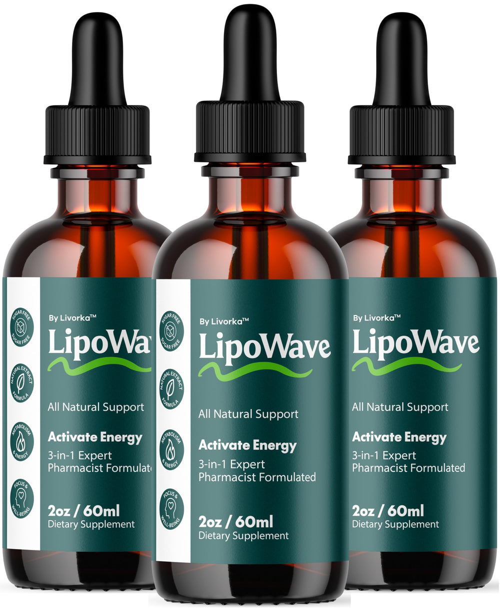 LIVORKA Lipowave Drops bottle front view for daily digestion support