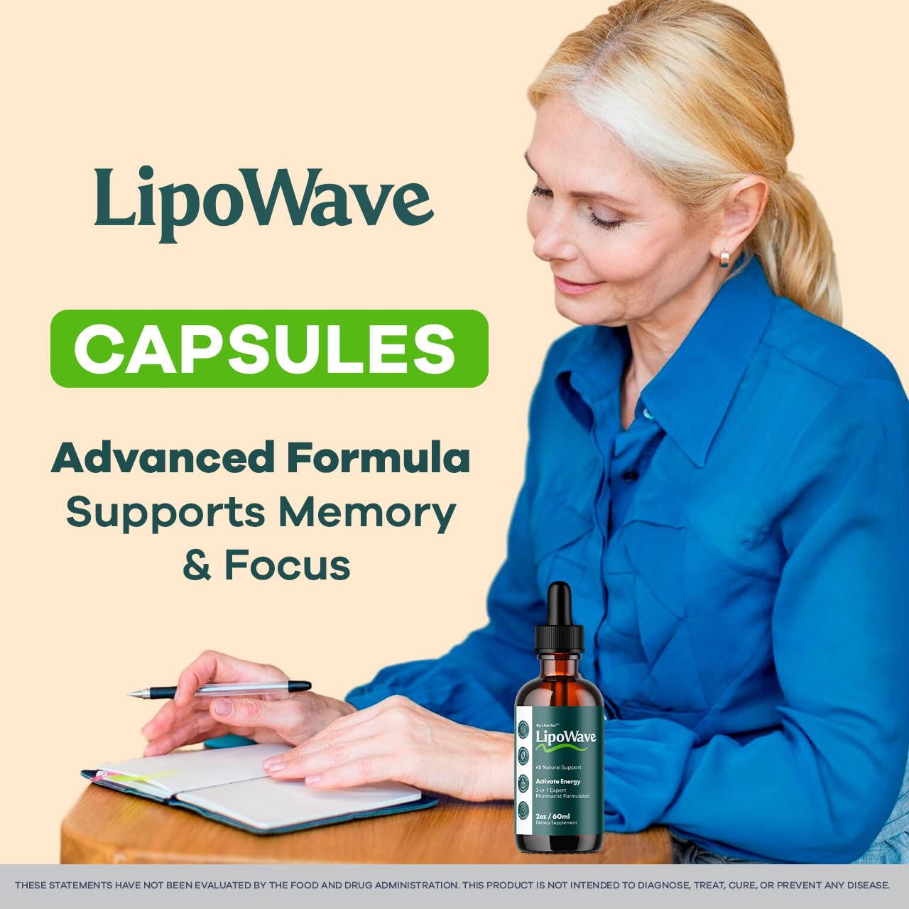 LIVORKA Lipowave Drops dosage pipette close-up for precise daily use