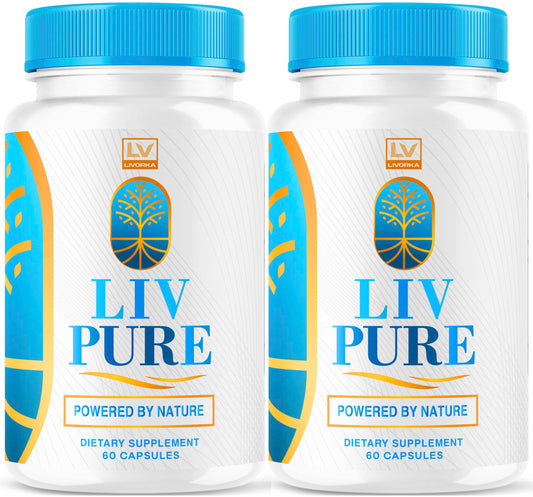 Livorka Liv Pure bottle front, premium formula for daily wellness support.
