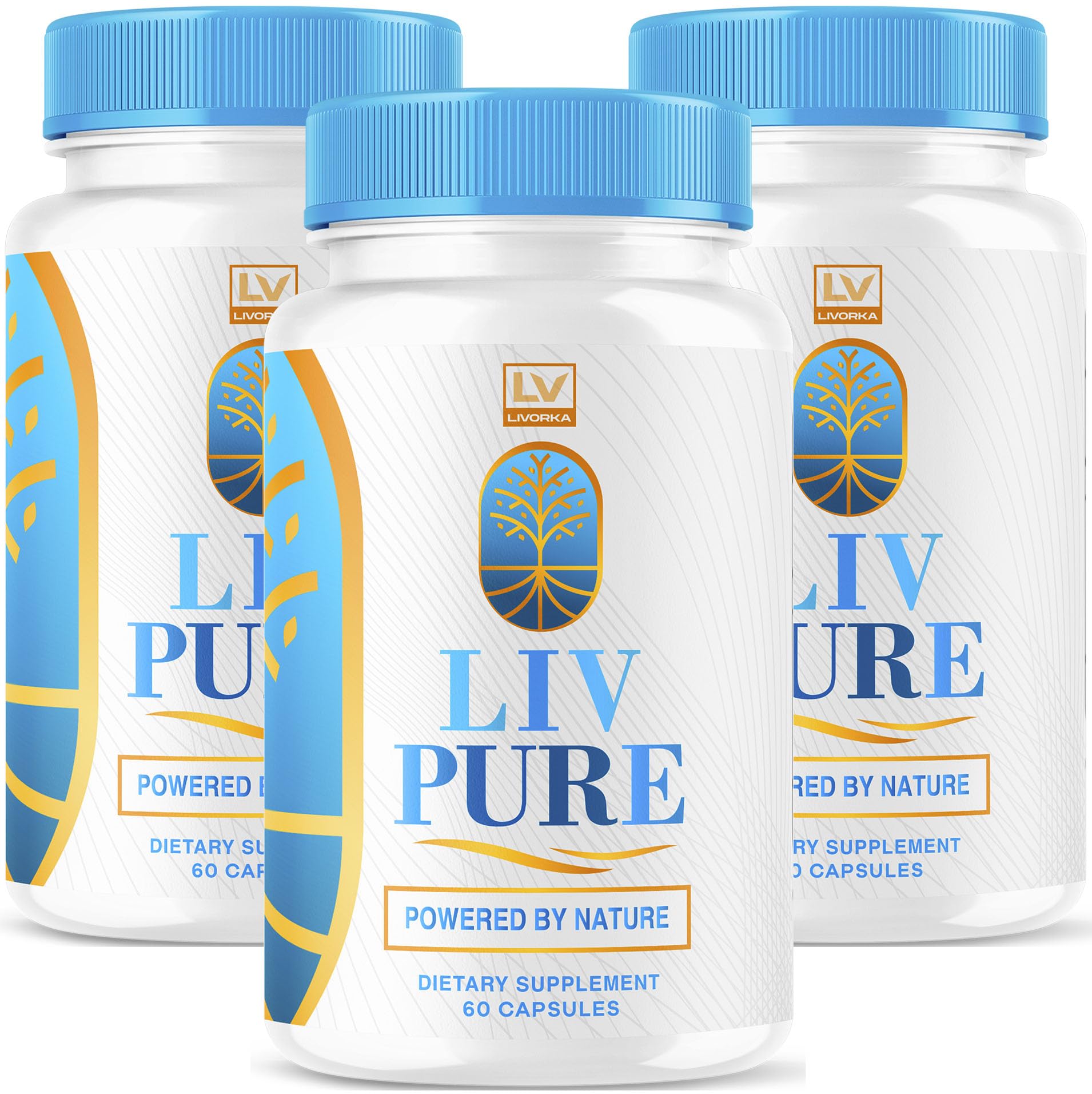 LIVORKA Liv Pure capsules front bottle for daily wellness support.
