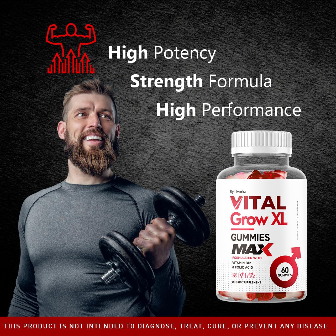 LIVORKA man taking gummies after meal to support vitality during the day.