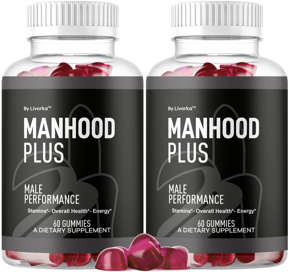 LIVORKA Manhood Plus bottle pour for easy daily dosing.