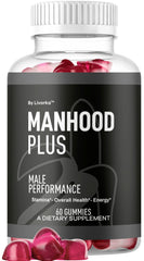 LIVORKA Manhood Plus gummies bottle front for a convenient daily ritual.