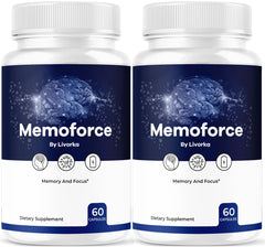 LIVORKA Memoforce bottle front showing premium brain supplement packaging for daily focus support
