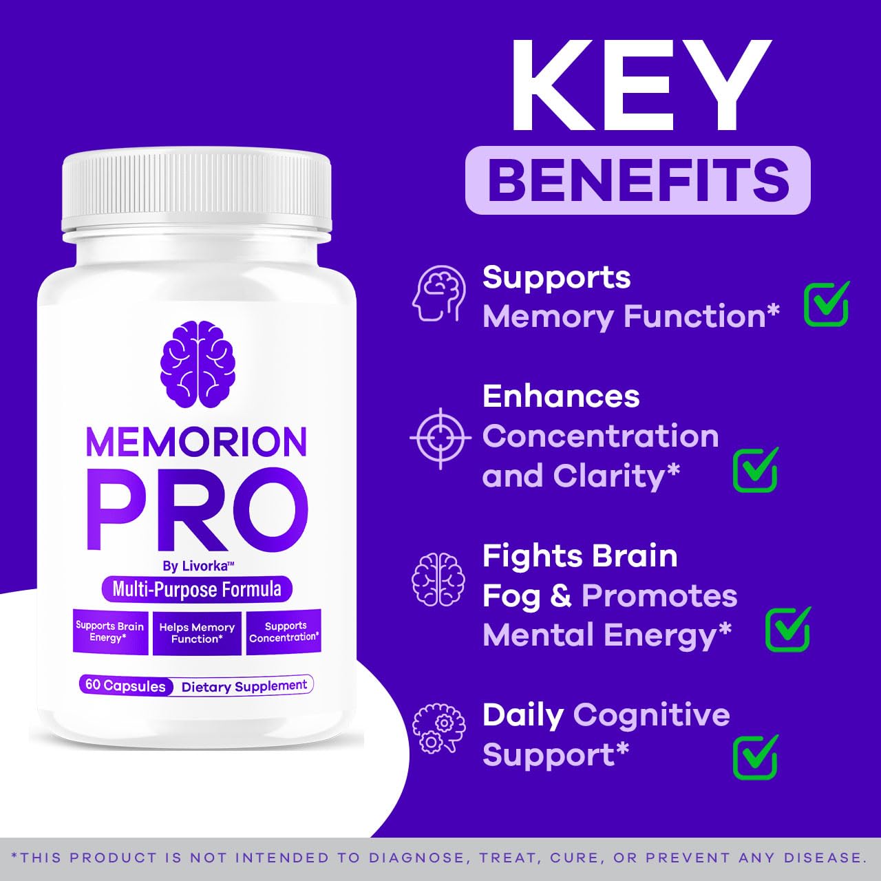 LIVORKA Memorion Pro capsules pack ready for your focus routine.