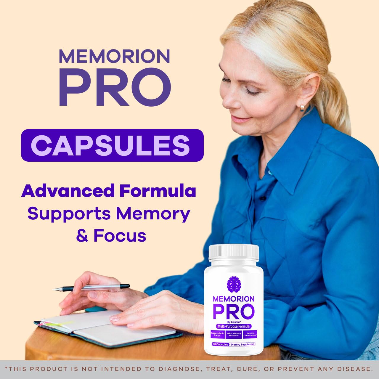 LIVORKA Memorion Pro label closeup highlights premium formulation details.