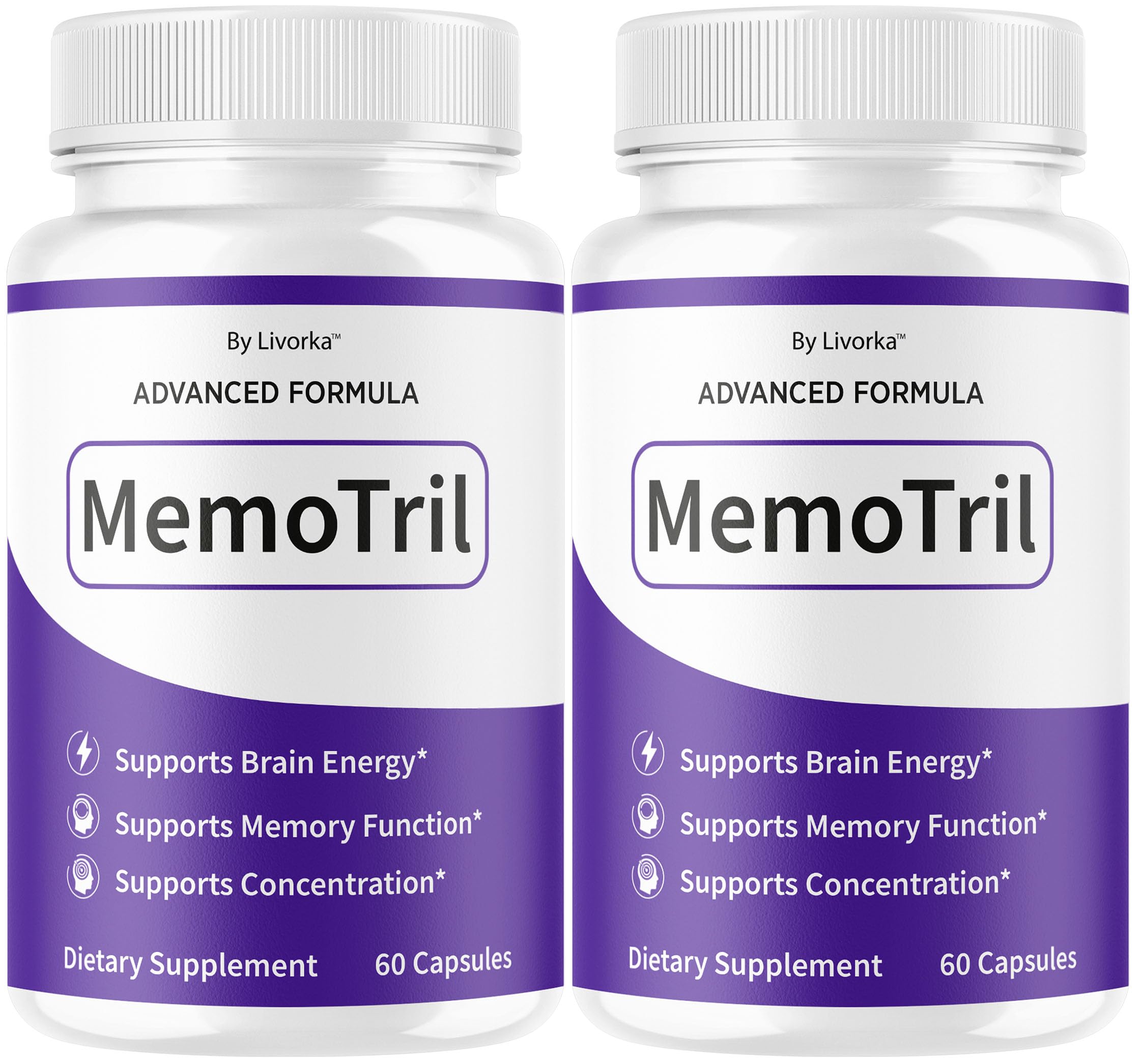 LIVORKA Memotril bottle front view for daily focus support