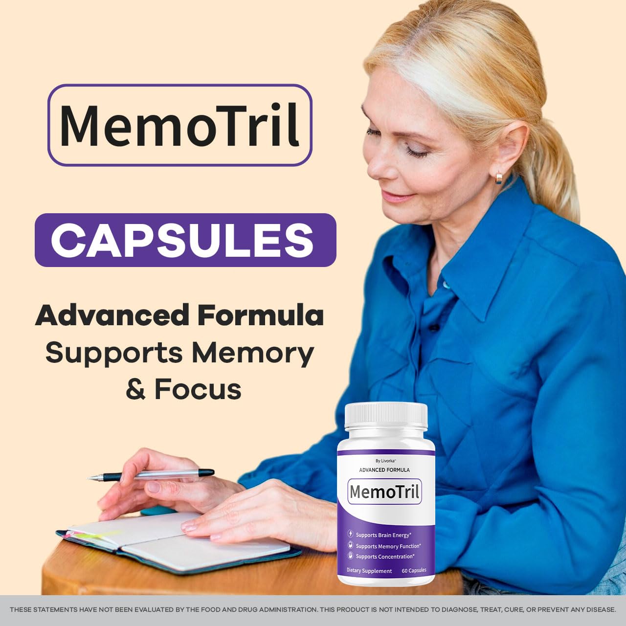 LIVORKA Memotril capsules closeup emphasizing easy swallowing