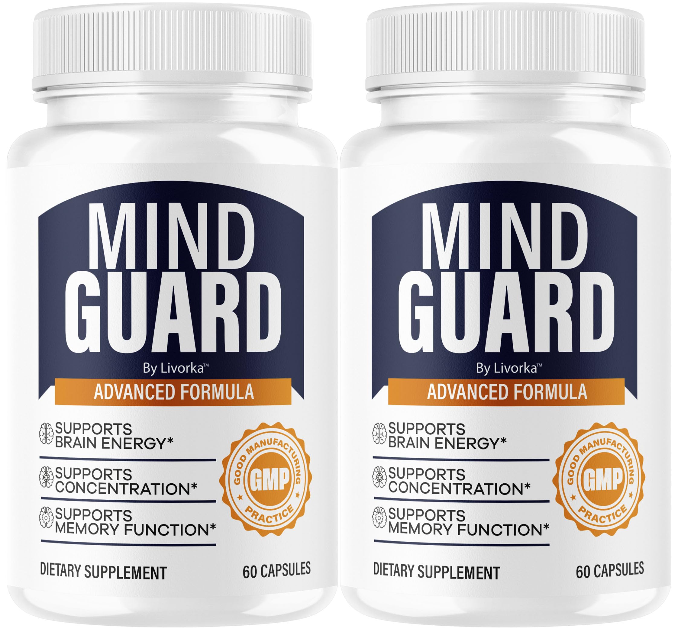 LIVORKA Mind Guard bottle shown for daily brain support.