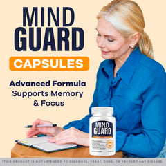 Close-up of LIVORKA Mind Guard capsules showing easy-to-swallow daily use.