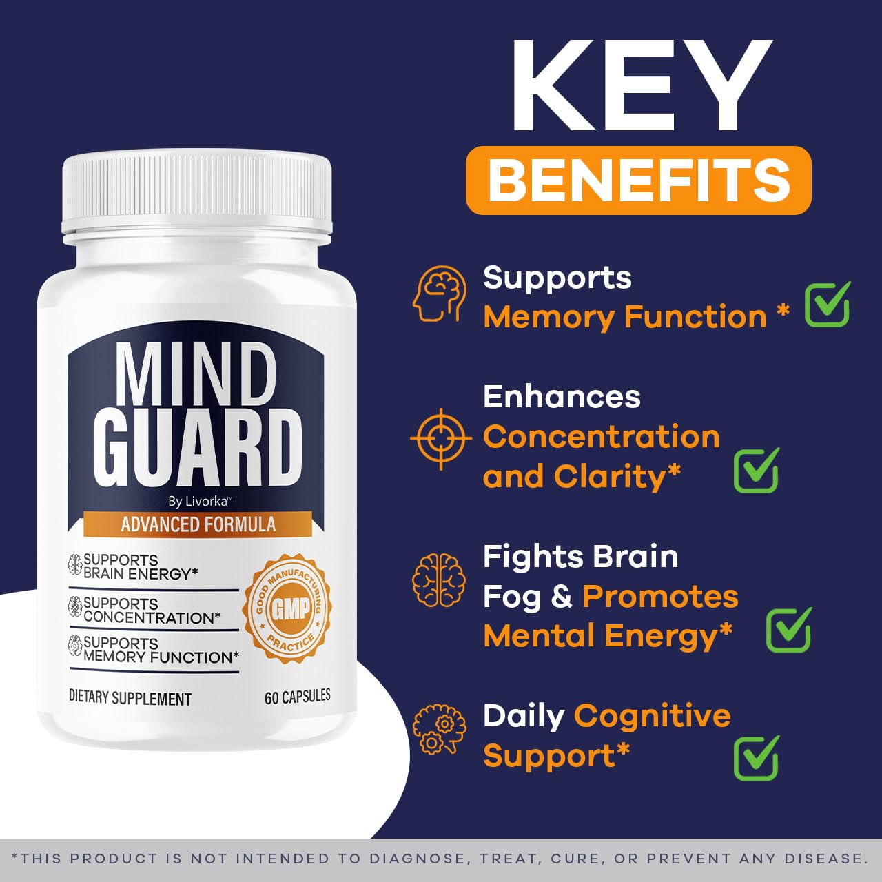 LIVORKA Mind Guard label front with clear ingredients for informed use.
