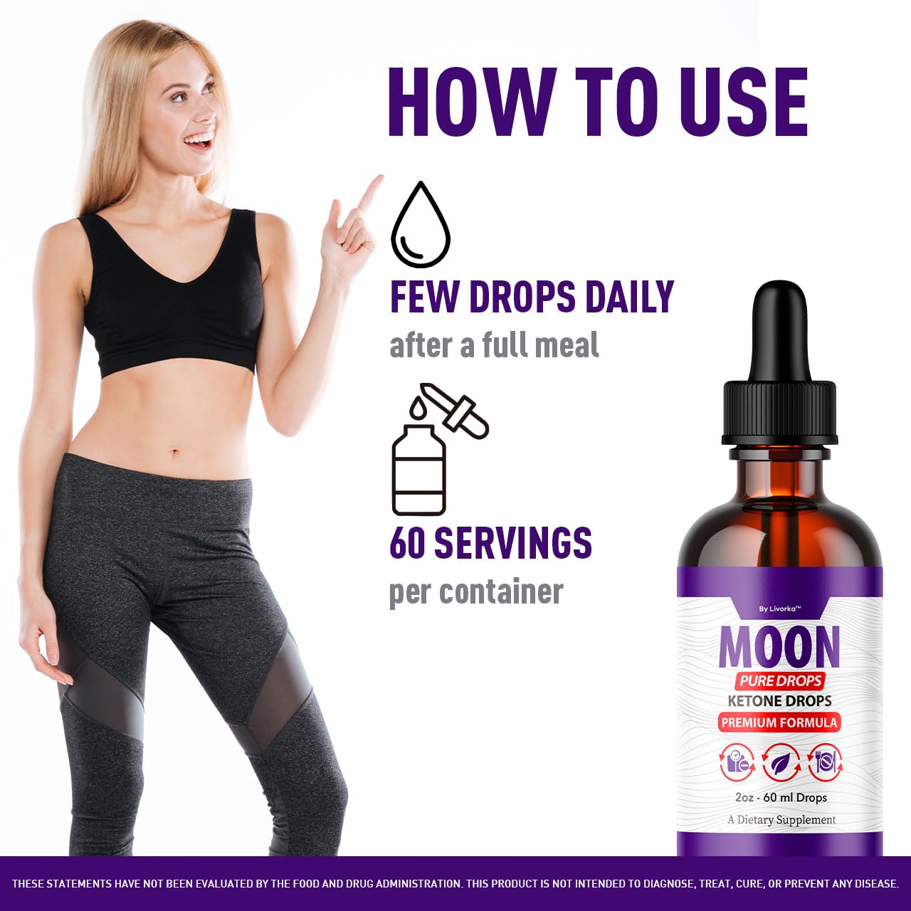 LIVORKA Moon Pure Drops packaging conveys convenience and all-natural design.