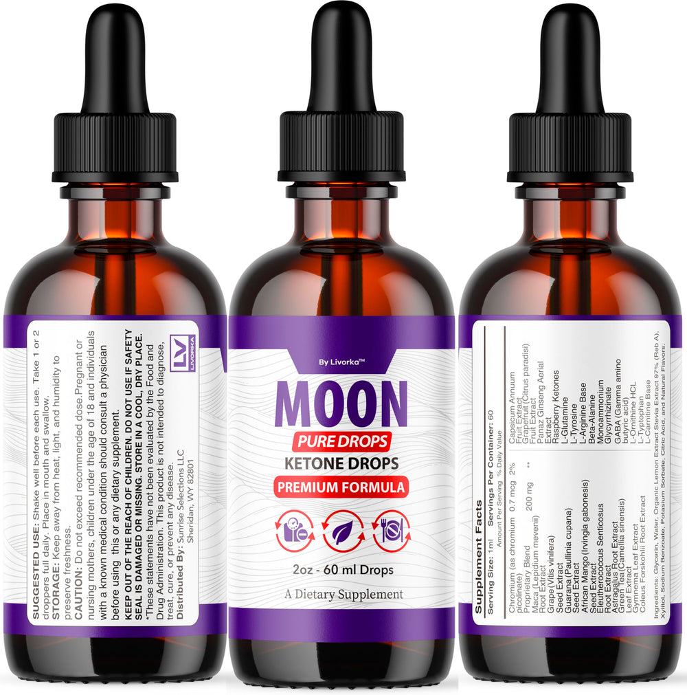 LIVORKA Moon Pure Drops compact bottle ideal for travel.
