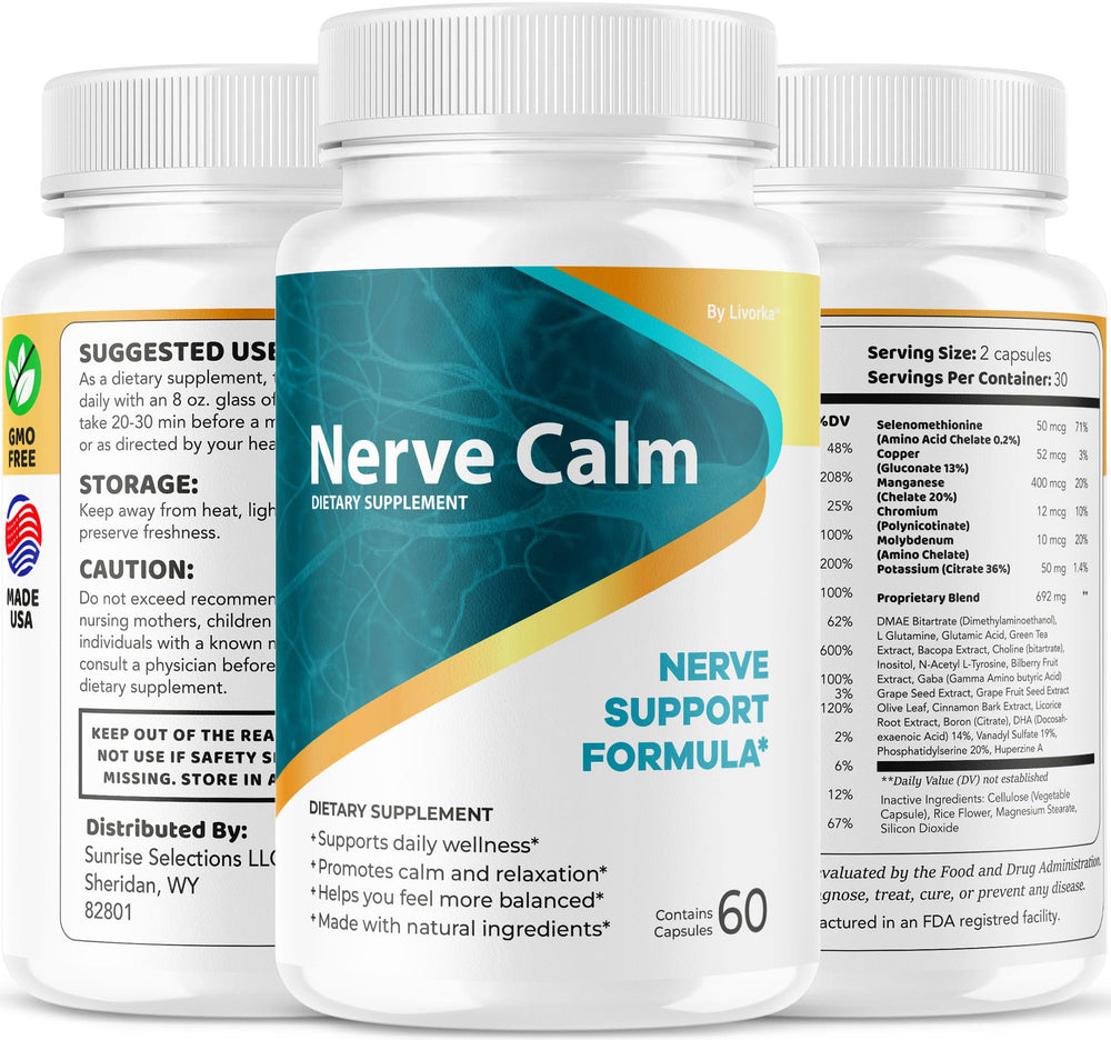 LIVORKA Nerve Calm manufactured in USA GMP facilities
