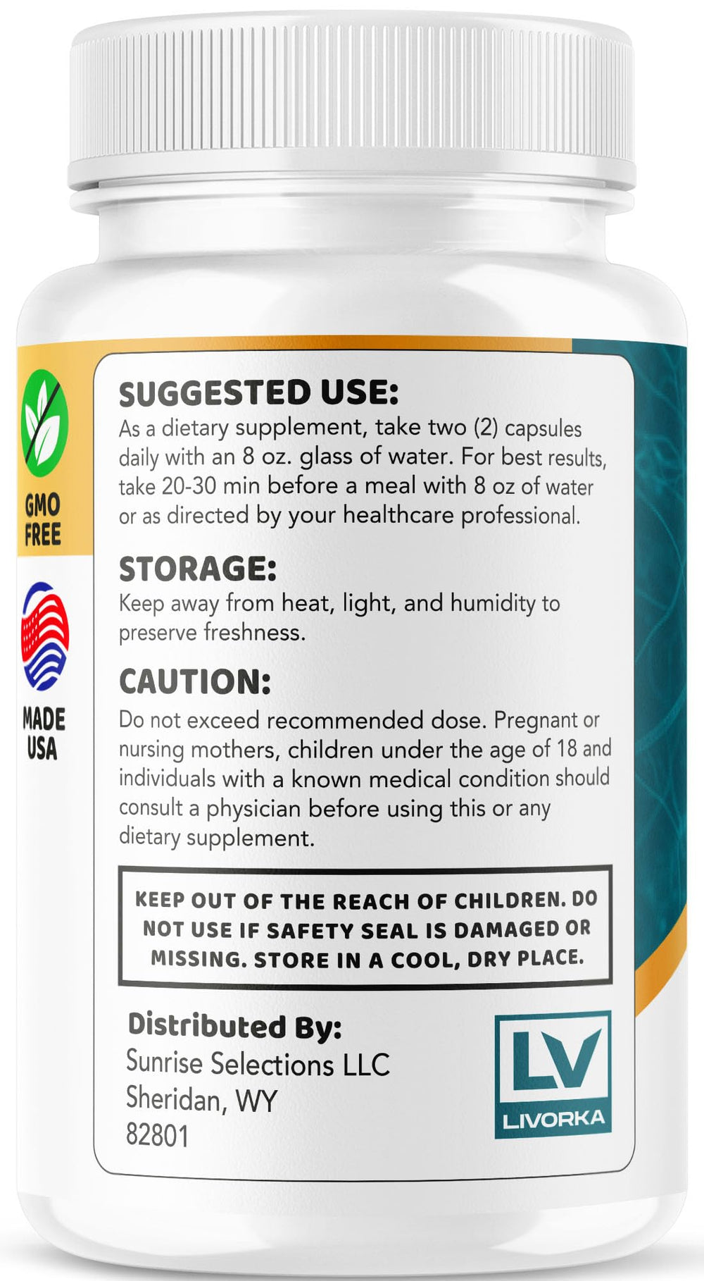 Person taking LIVORKA Nerve Calm capsules for daily wellness