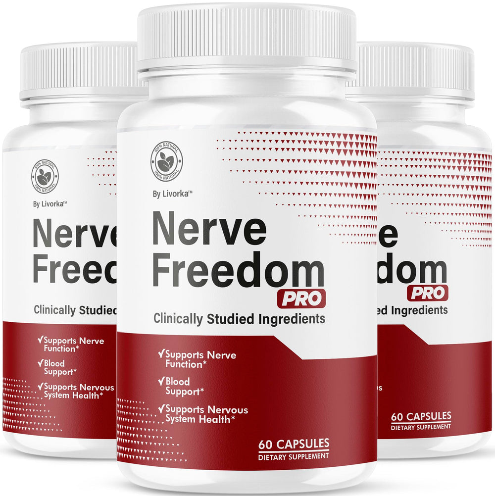 LIVORKA Nerve Freedom Pro capsules bottle close-up for daily wellness support