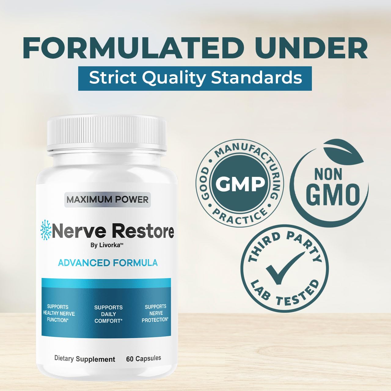 LIVORKA Nerve Restore vitamins blister pack for easy tracking