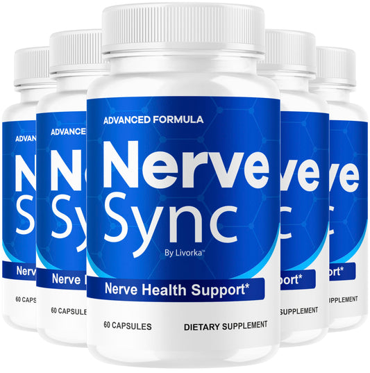 LIVORKA Nerve Sync bottle shows daily nerve health support in a premium bottle.