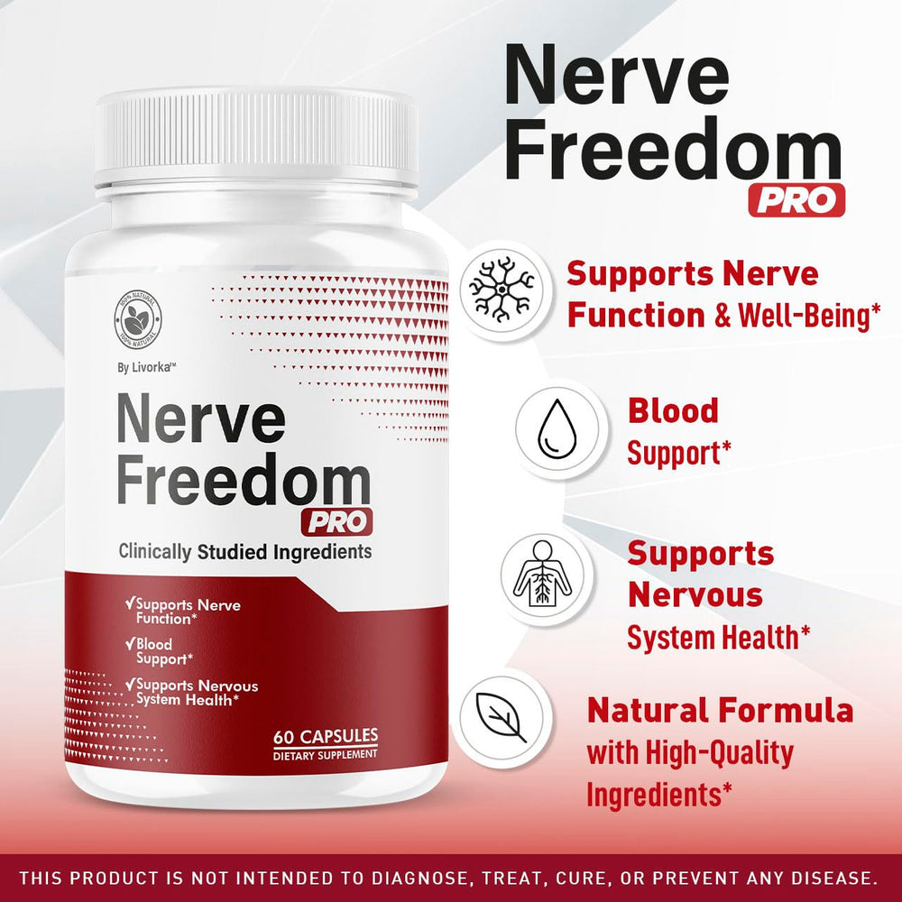 LIVORKA NerveFreedom Pro capsules close-up for easy swallowing
