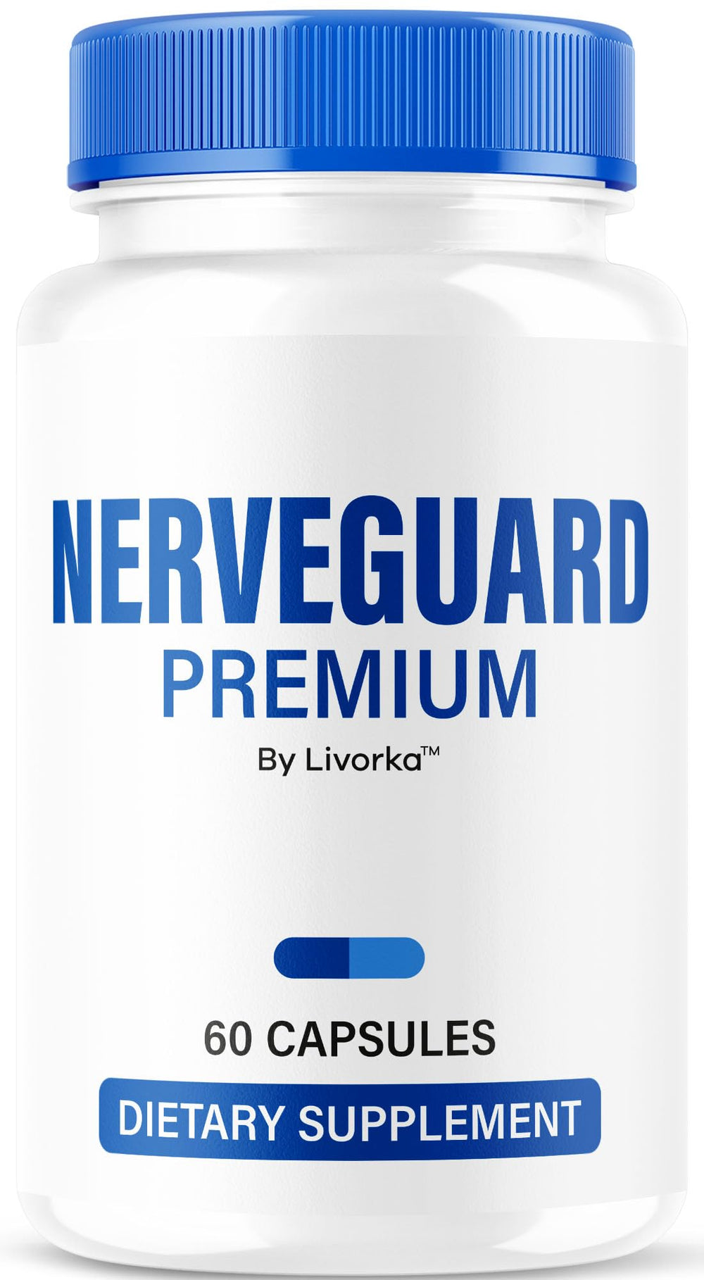LIVORKA NerveGuard Premium bottle front suggests daily nerve support for wellness