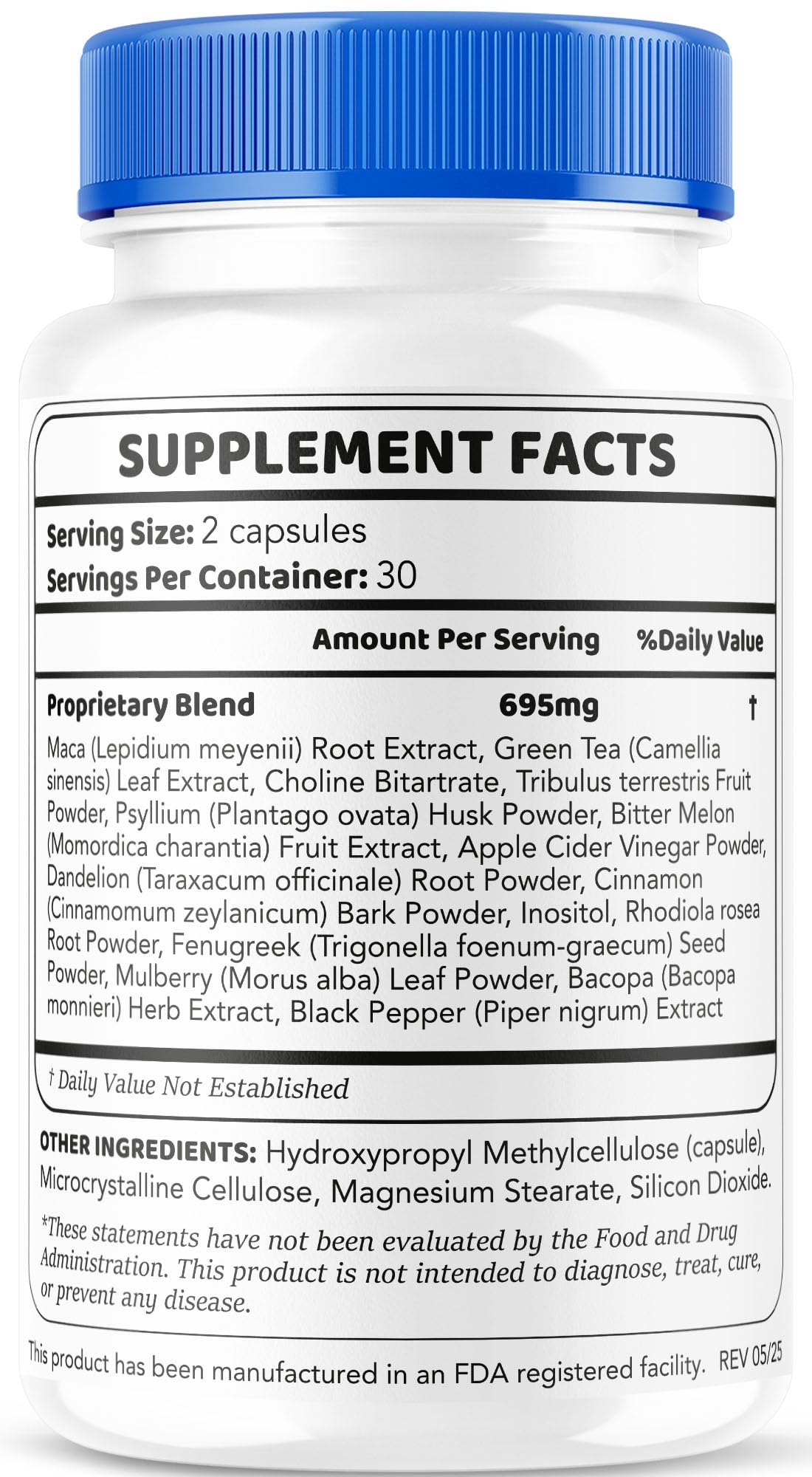 LIVORKA NerveGuard Premium nutrition facts panel outlines serving size