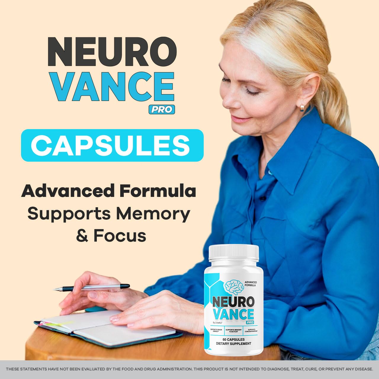 LIVORKA Neuro Vance Pro capsules promote daily cognitive support.