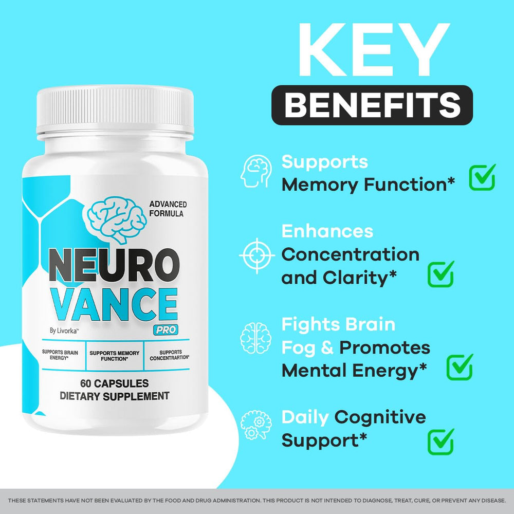 LIVORKA Neuro Vance Pro label detail emphasizes all-natural formula quality