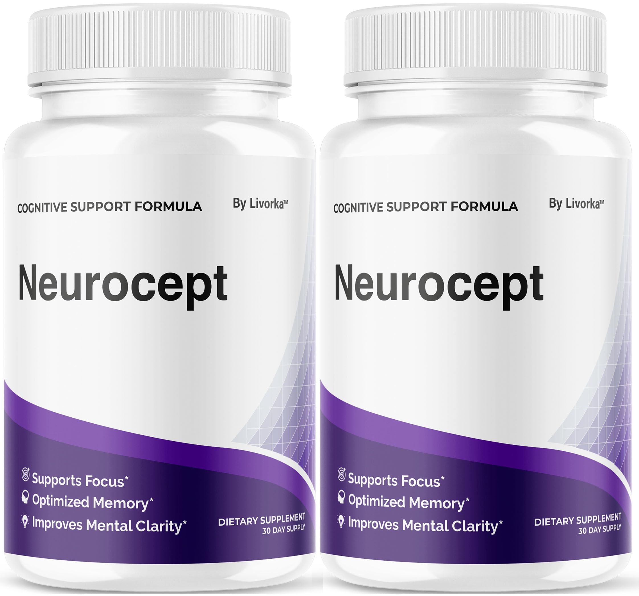LIVORKA Neurocept bottle front showing packaging for daily brain support
