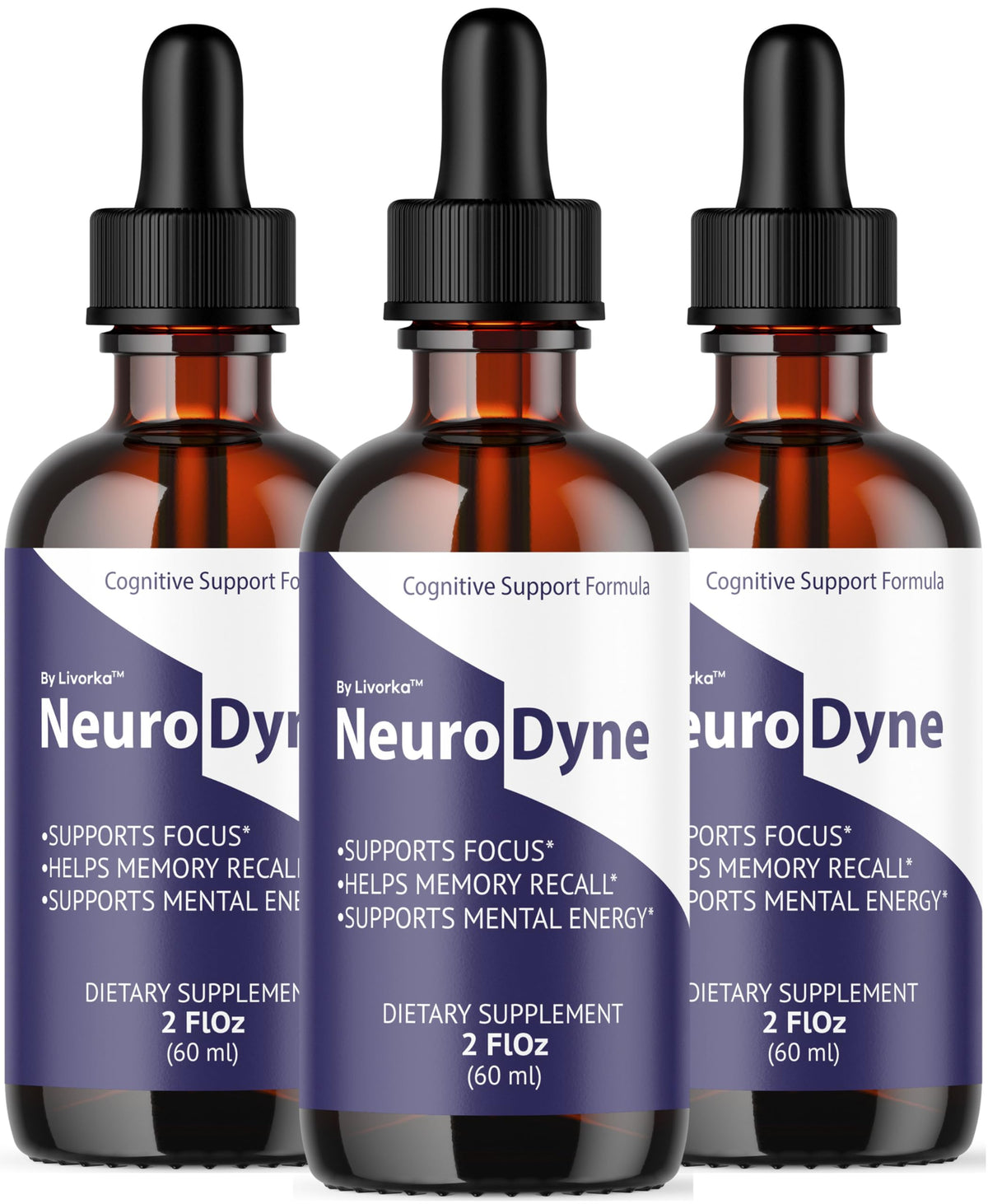 LIVORKA NeuroDyne bottle packaging highlights premium design for everyday use.