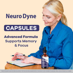 LIVORKA NeuroDyne drops label close-up highlights premium liquid formula for focus.