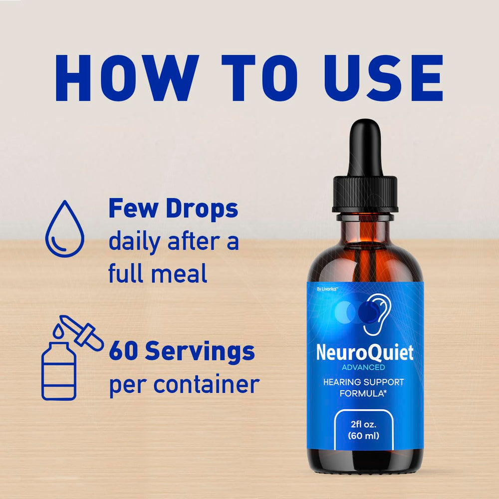 LIVORKA NeuroQuiet Drops dropper bottle in action for precise dosing
