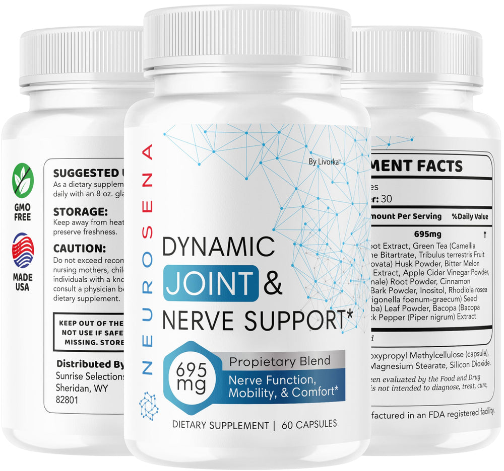 Three-month supply: NeuroSena vials stacked for ongoing use.