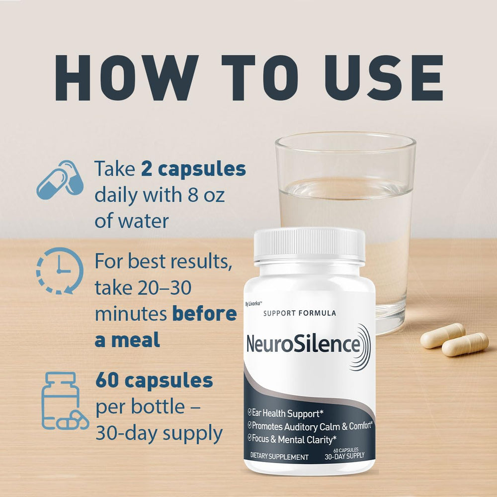 LIVORKA Neurosilence capsules close-up in a clear view of the soft gel capsules