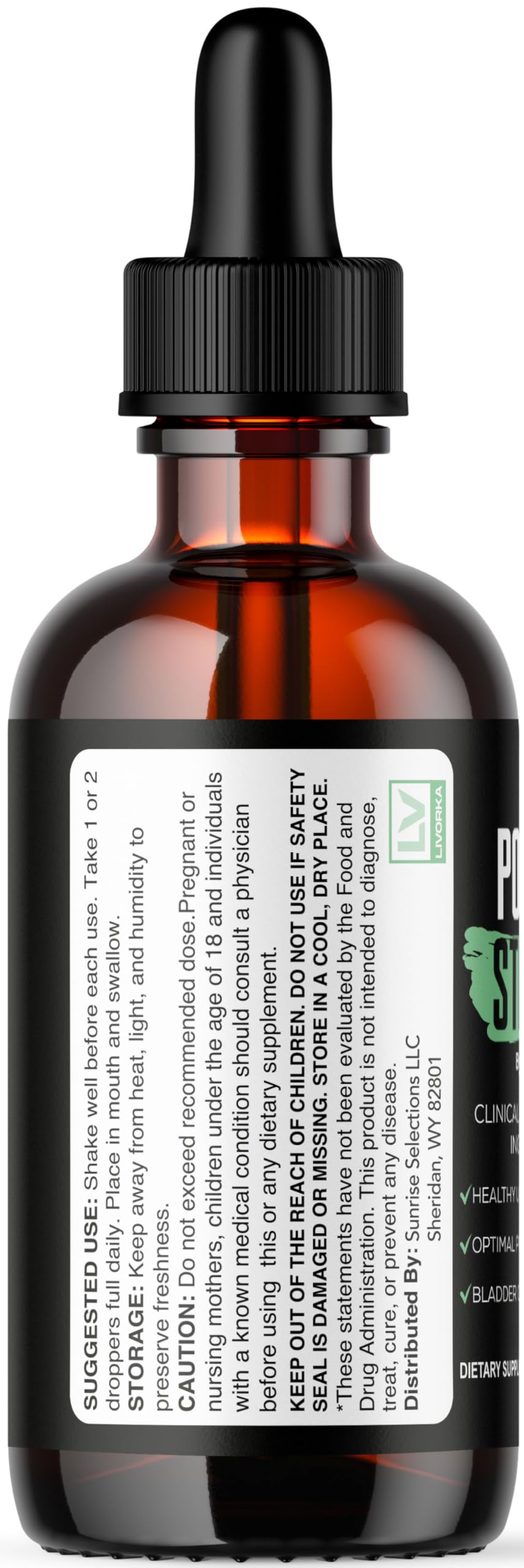 LIVORKA Potent Stream bottle cap seal signals freshness