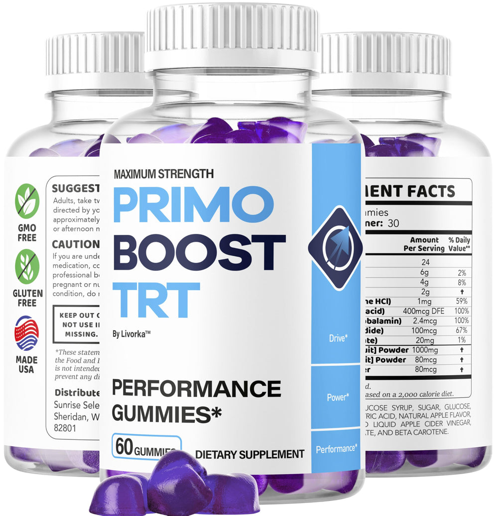 LIVORKA US-made production line for Primo Boost TRT Gummies