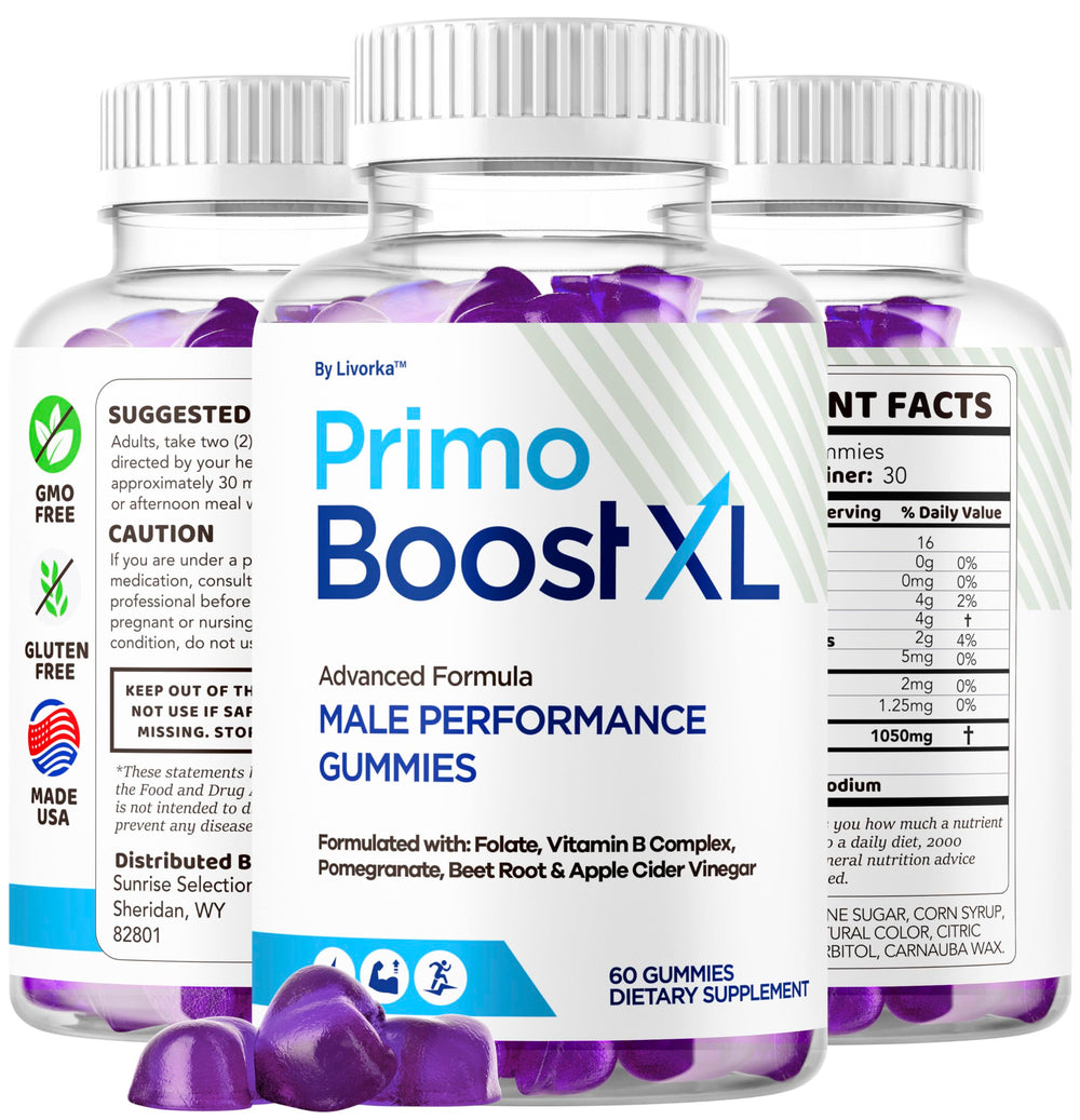 LIVORKA Primo Boost XL bottle with water suggests easy daily dose.