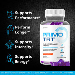 LIVORKA Primo TRT Gummies serving dispenses daily dose for energy and vitality.
