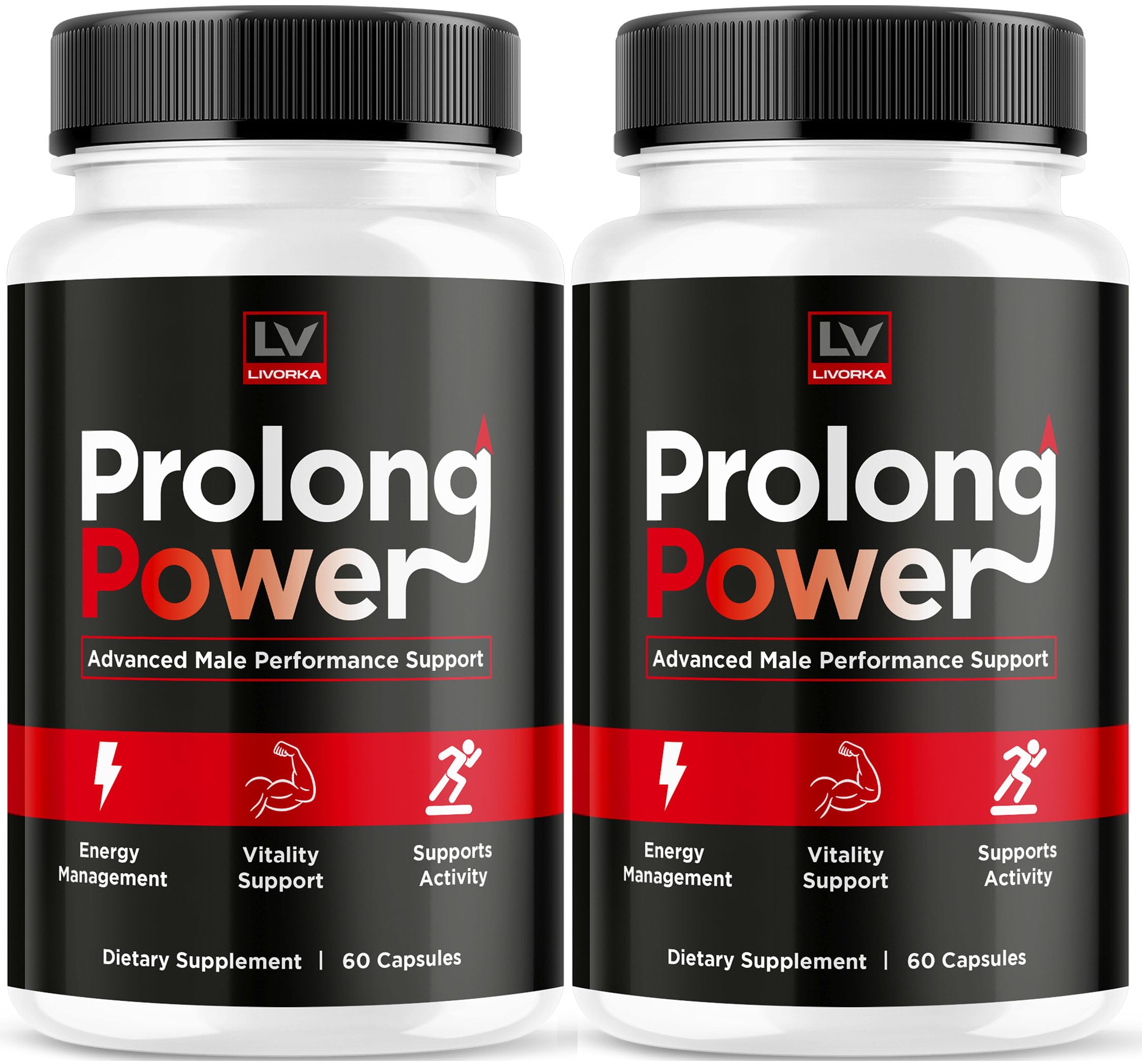 LIVORKA Prolong Power bottle with capsules for daily use.