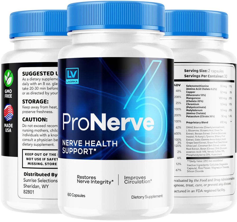 LIVORKA Pronerve 6 packaging box communicates trust and quality.