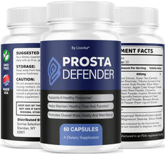 LIVORKA ProstaDefender daily use with glass of water.