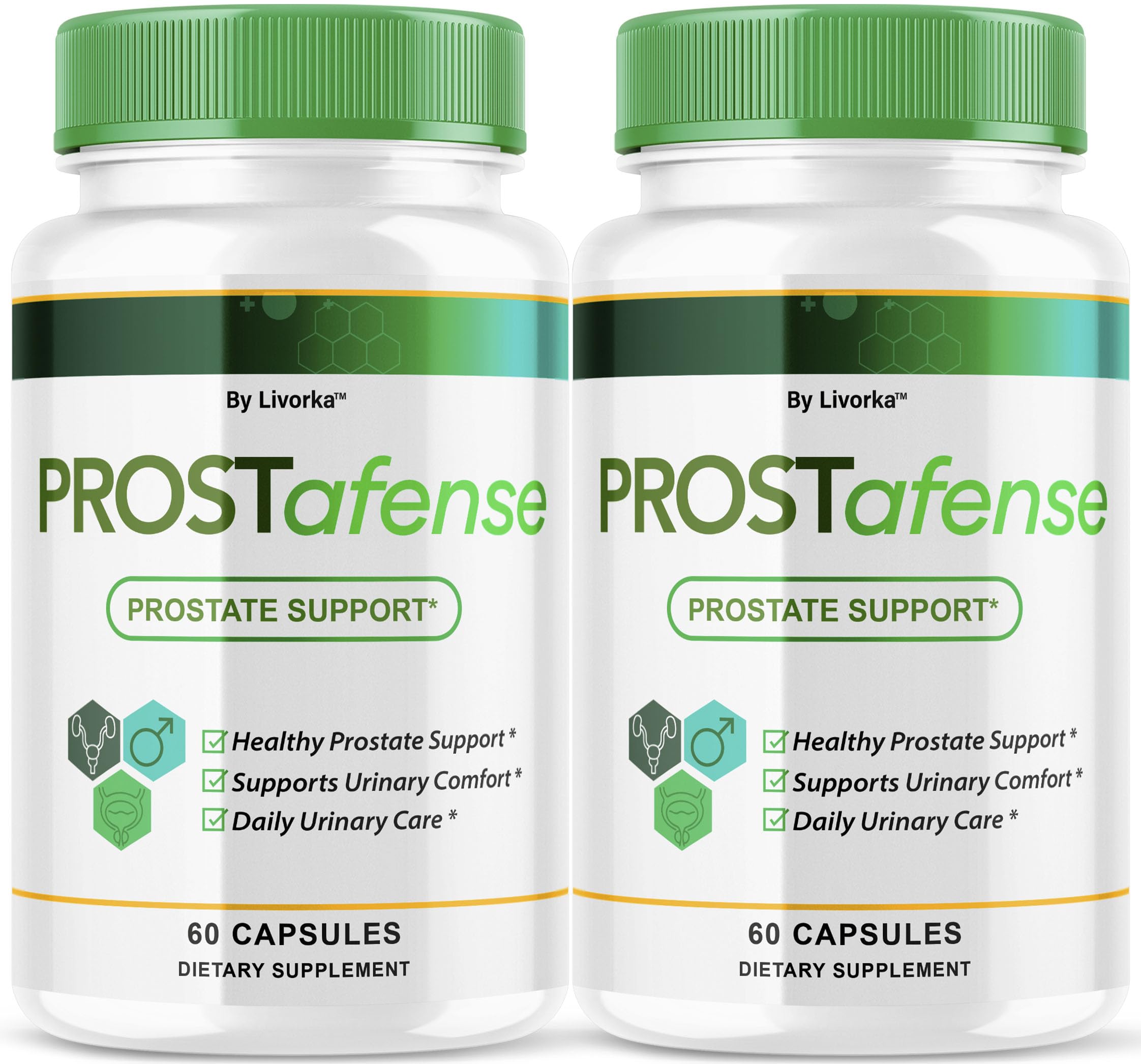 LIVORKA Prostafense bottle front for daily male wellness.